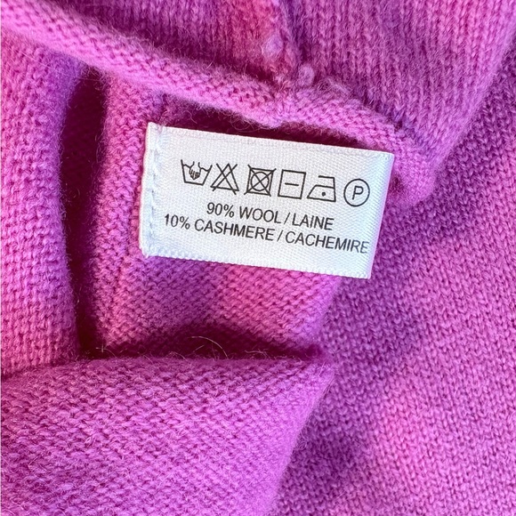 Lisa Todd Pucker Up Lip Graphic Wool Cashmere Sweater Pink Size L🧡 - Picture 9 of 12